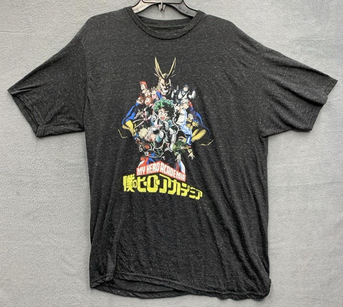 

My Hero Academia Graphic Tee T-Shirt Men s Size XL Black Crew Neck Short Sleeve 3XL