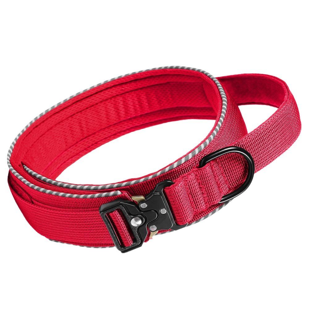Adjustable Pet Dog Collar Polyester Fiber Pet Reflective Collar Dog Training Collar  Outdoor