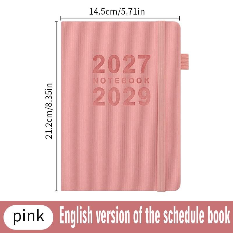 2026-2028 English Agenda Planner: Thickened Weekly & Monthly Calendar Book