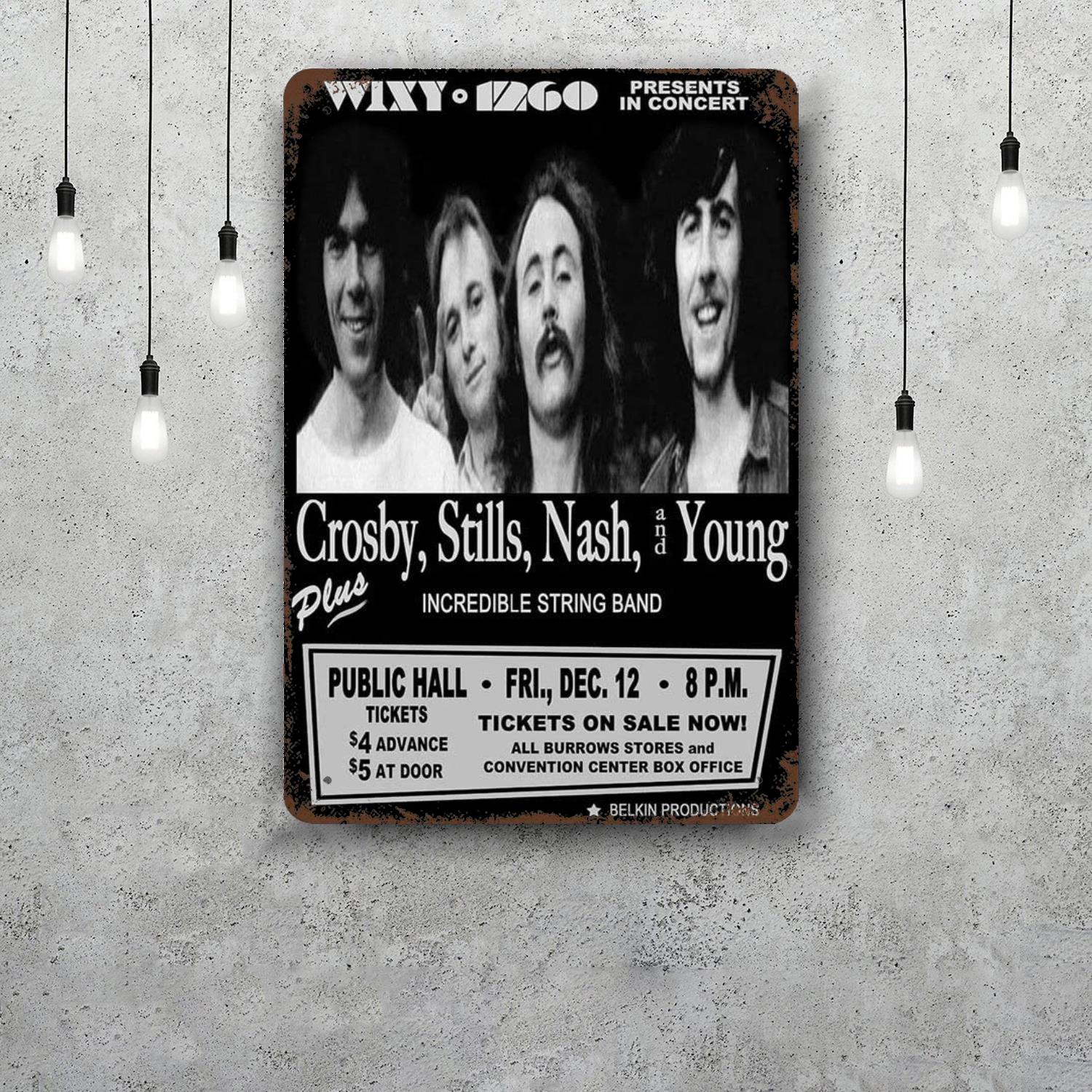 

Stills Crosby Classic Poster Rusty Metal Plaque Retro Decorative Plate Bar Man Cave Garage Club Metal Sign Wall Decoration 20x30cm（7.8x11.8inch）