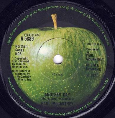 7-tommers plate PAUL MCCARTNEY - Another Day R5889 Apple Records 1971 Storbritannia Rock Brukt