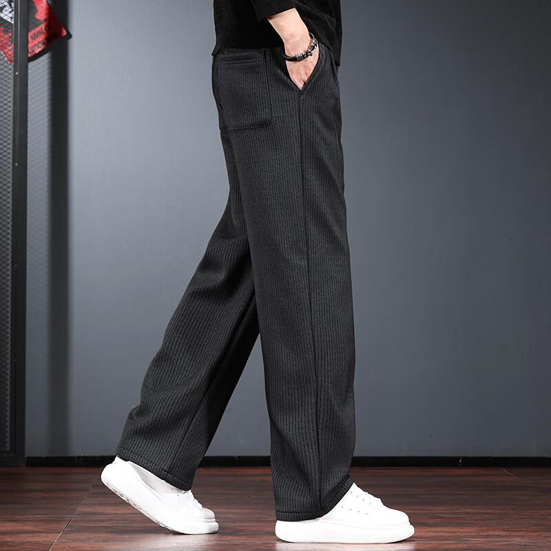 Jielayno Men's Relaxed Straight Leg Casual Dress Pants