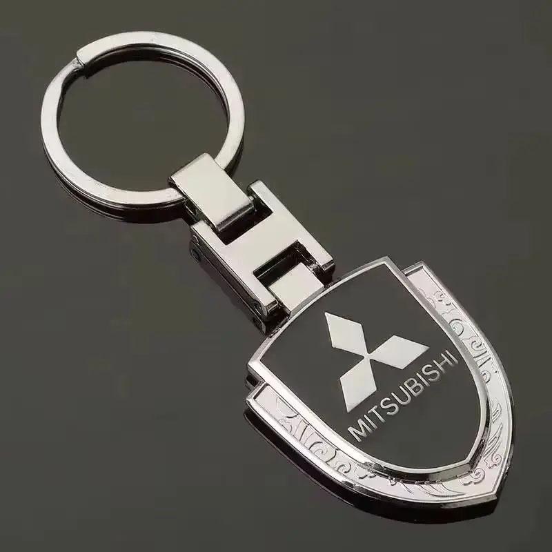 Metal Car Key Chain Holder Keyring Pendant Gift for Mitsubishi ASX L200 EVO Lancer Montero Mirage Pajero Galant Xpander Eclipse