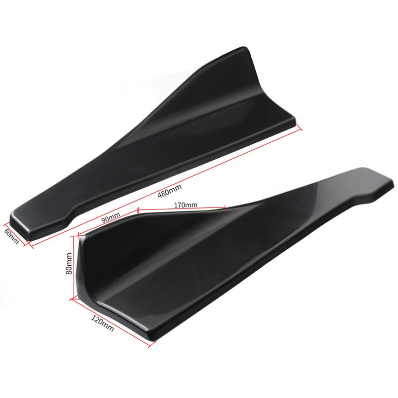1 Pair Car Universal Rear Bumper Lip Trim Protector with screws Automobile Side Skirt Cover Car Corner Bumper Guards