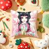 The A-Apothecary Diaries Maomao Cushion Cover Plush Fabric Soft Double-Sided Printed Sofa Warm Winter Home Gift Pillow Cover