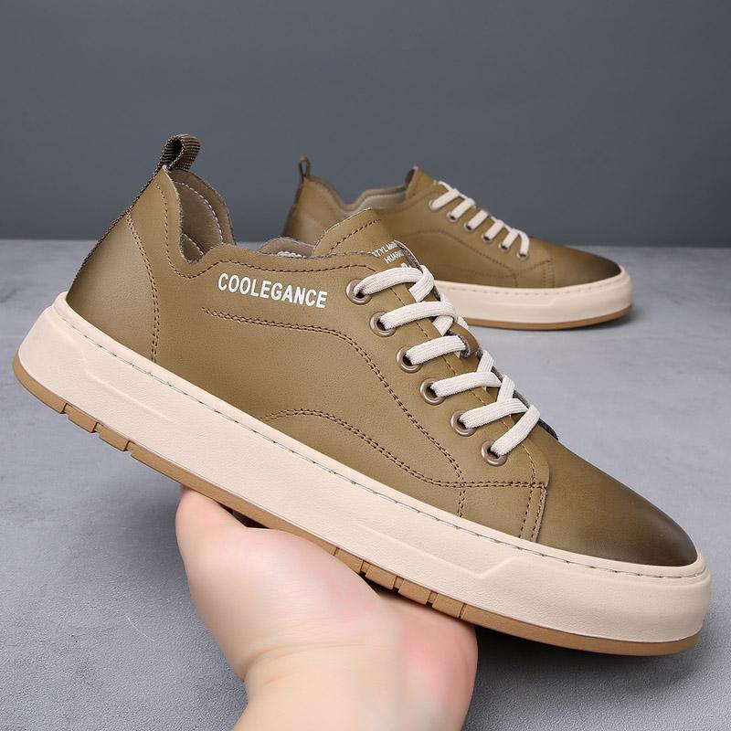 

обувь Мужская мода Мужская молодежная обувь мода Кожаная повседневная спортивная низкая помощь рабочая модная обувь мужские кроссовки 10