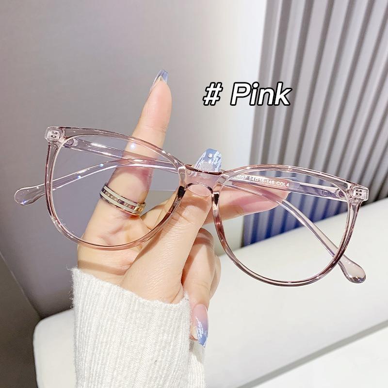 

Anti Blue Light Eyeglass New Fashion Round Frame Transparent Glasses for Women Computer Glasses