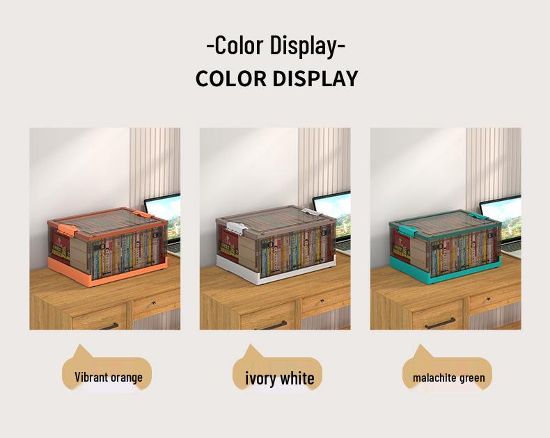 Large Foldable Three-door Student Book & Clothing Organizer Box