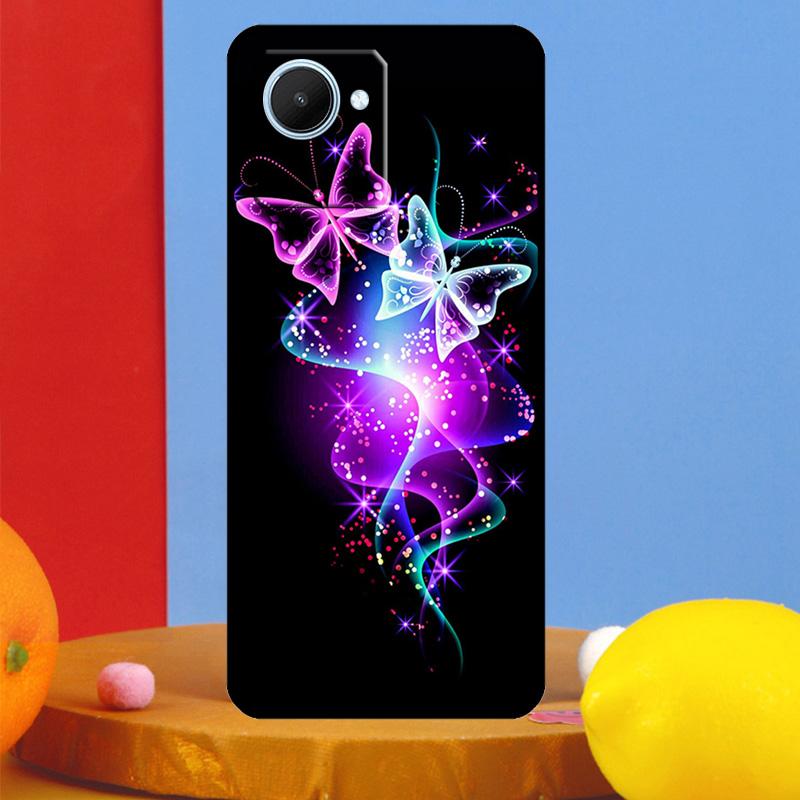 Black Beautiful Butterfly For Realme 15 Pro 10 11 12 13 14 Pro Plus GT6 GT7 C61 C67 C63 C71 C55 C51 C65 C53 C75 Case