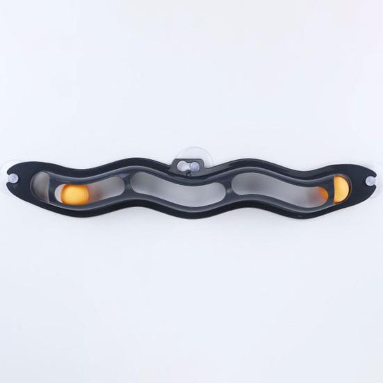 Cat Track Ball Toy with Suction Cup Cat Boredom Stress Relief Home Indoor Wall Mount Hollow Wavy Track Ball Interactive Toy Pet Supplies