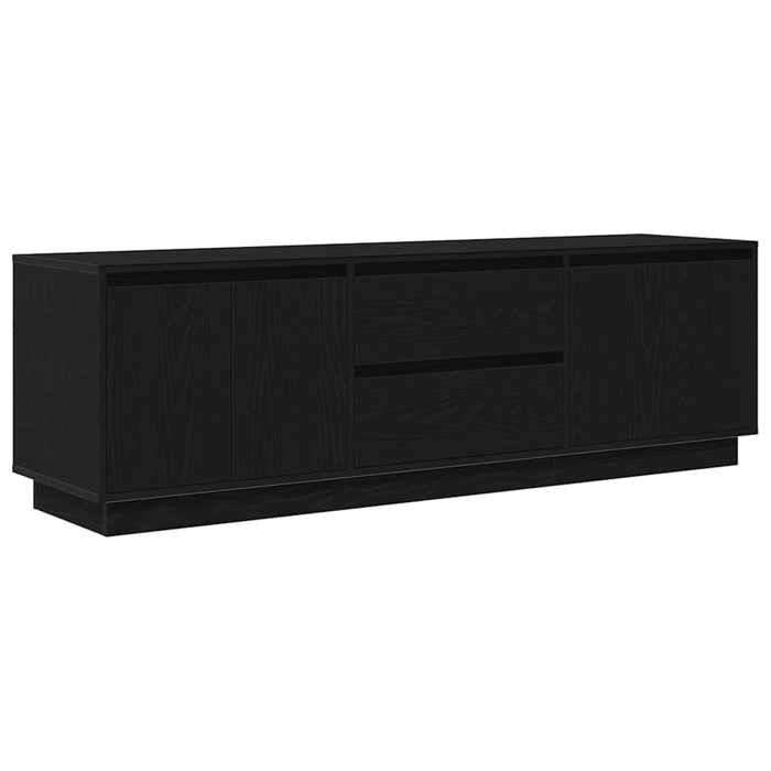 VidaXL Meuble TV avec lumières LED chêne noir 160,5x41x50 cm, support TV, meuble télé, meuble multimédia, banc TV, meuble 3328427
