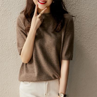 2022 frühling Herbst Mode Koreanische freizeit Gestrickte Frauen Pullover Pullover Mock Neck Grundlegende Frauen Pullover Schlank rundhals Top