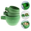 3PCS Bird Parrot Pigeons Hamster Pet Cage Aviary Water Food Bowl Feeder Plastic Round Water Cup Hanging Drinking Feeding Bowl