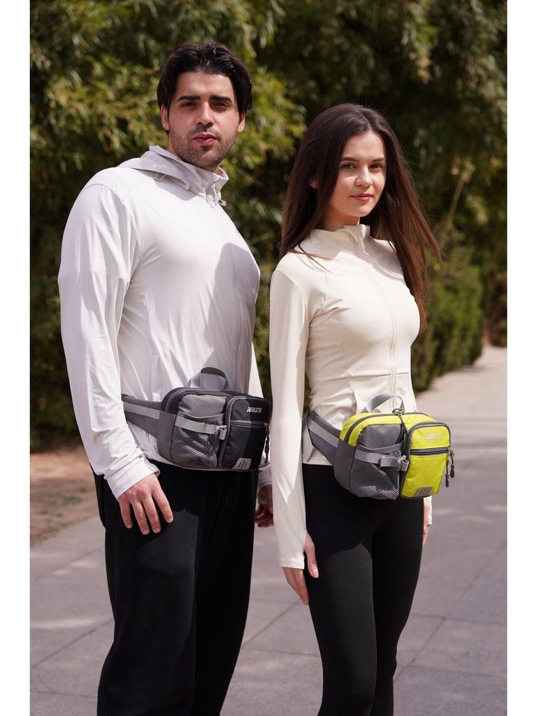 New Large Capacity Fitness Waist Pack with Water Bottle & Phone Holder for Outdoor Sports and Travel