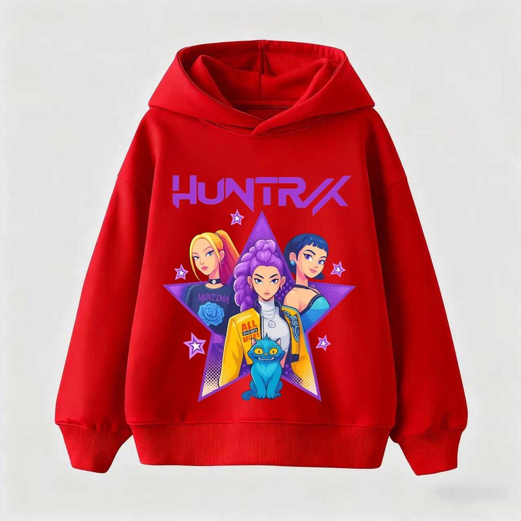 KPop Demon Hunters Baby Hoodie Girls' and Boys' Fashion Casual Hoodie K-Pop Demon Hunters Children's Gif