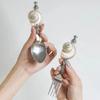 Light Luxury Natural Conch Shell Dessert Fork Spatula Stainless Steel Flatware Kitchen Utensils Set Home Tableware Spoon Gift