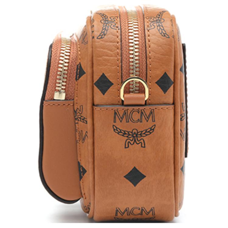New MCM Klassik Crossbody X Mini Visetos Cognac MMRAAKC03CO001