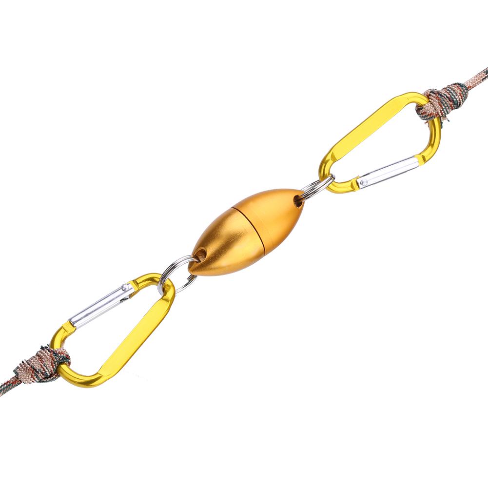 Strongest Magnetic Fly Fishing Net Release Holder with Aluminium Alloy Carabiner (golden)