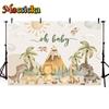 Mocsicka 1st Birthday Party Backdrop Forest Jungle Dinosaur Decoration Baby Portrait Photo Banner Studio Photography Background