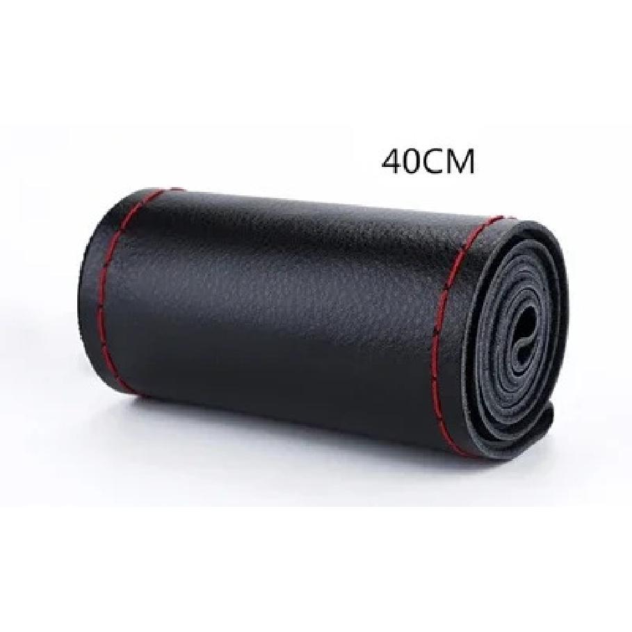 

GNUPME Hand-Stitched Steering Wheel Cover 36-40cm DIY Leather Braid on the With Needles Thread Car-Styling Steering Covers Red Thread 40cm 1