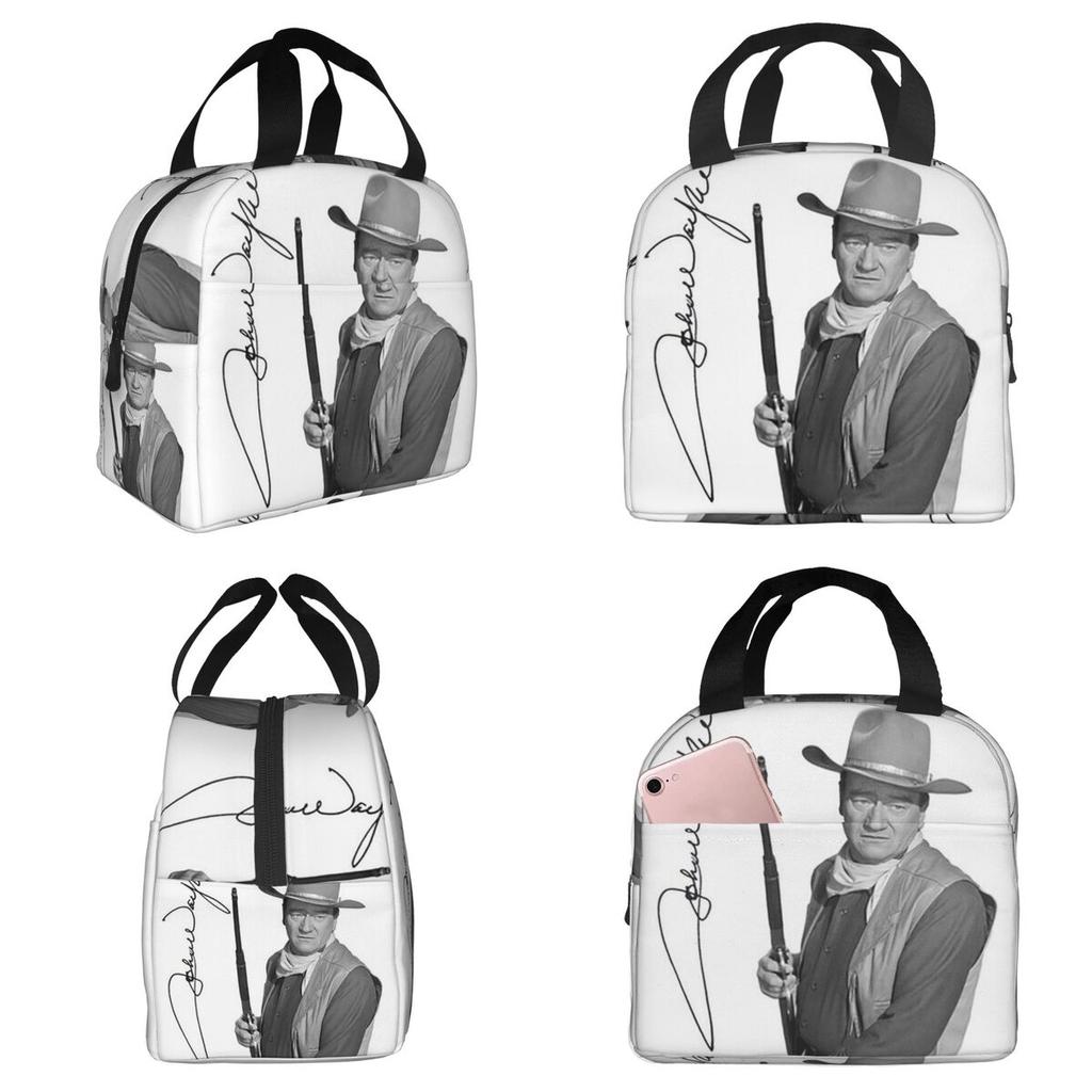 John Wayne Signature The Duke Insulated Lunch Bag for Women Office Cooler Thermal Food Box Tote Leakproof Lunch Boxes Container