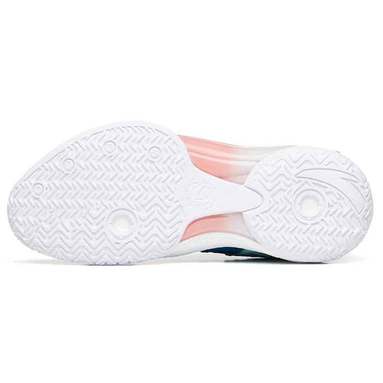 Anta Shock Wave 4 Abrasion Resistant Slip Resistant Low top Basketball Shoes Women's Blue Pink 122231106-2