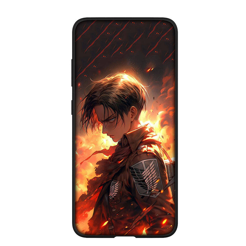 Phone Case for Samsung Galaxy S25 S23 S22 S24 Ultra FE A05 A06 A15 A16 A36 A37 A35 A54 A55 A56 A57 A25 A26 A53 Levi Attack On Titan Eren Jaeger Cover