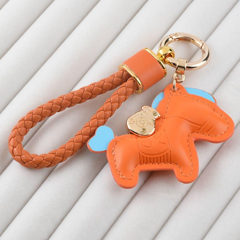 Cartoon Style Zodiac Pony PU Doll Cute Design Horse PU Pendants Pony PU Keychain  Year Of The Horse
