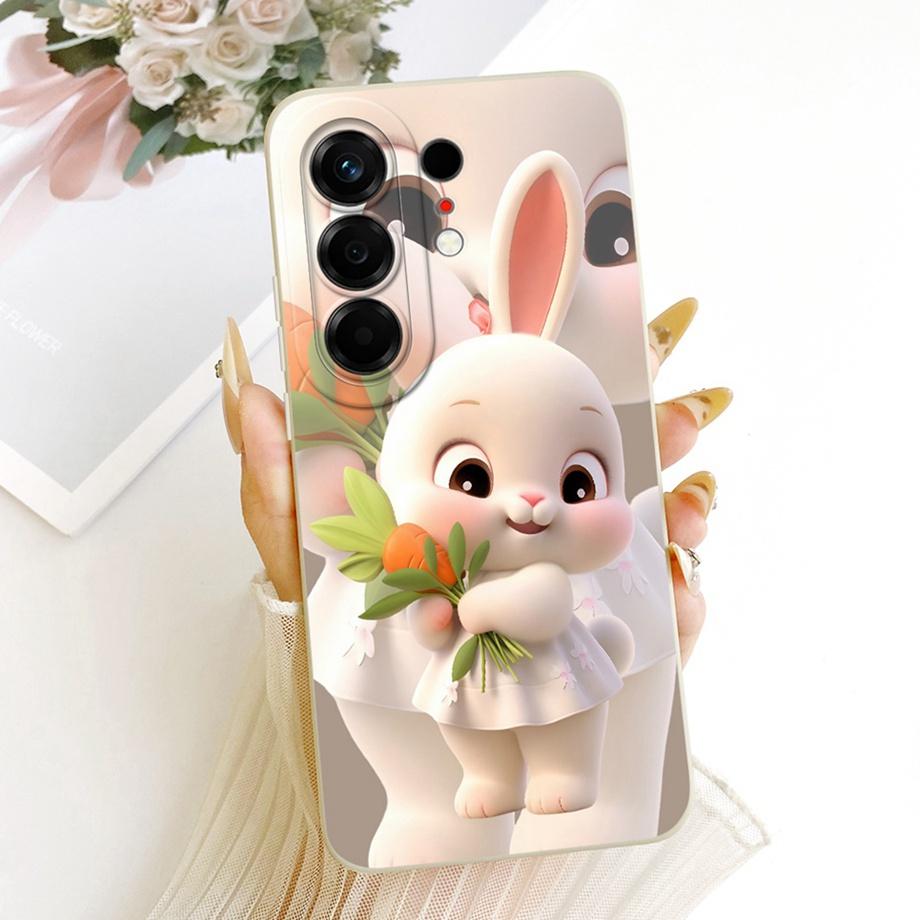 Soft Silicone Phone Case For Tecno Camon 50 Pro 4G Black Cat Cartoon Dragon Animals Pattern Bumper For Camon 50Pro CN5c Cover