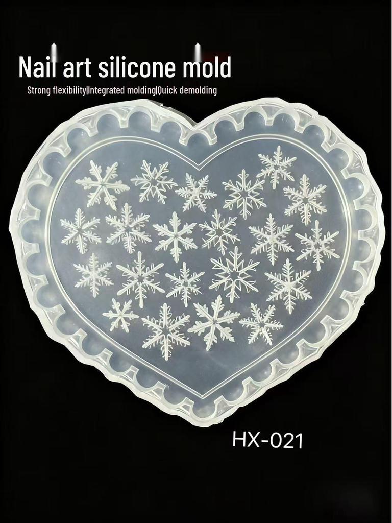 Nail Art Silicone Mold: Goldfish, Ghost, Skull, Snowflake & Cartoon Shapes