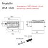 Musiclily Pro Style Tremolo Bridge with Stainless Steel Saddles and Full Steel Block for Japanese Imported Strat Black 10.8mm Two-Point Guitars,
