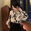 Lazy Style Shirt for Women with Hong Kong Style Retro Charm and A Sense of Design Chic Long-sleeved Slightly Mature Top