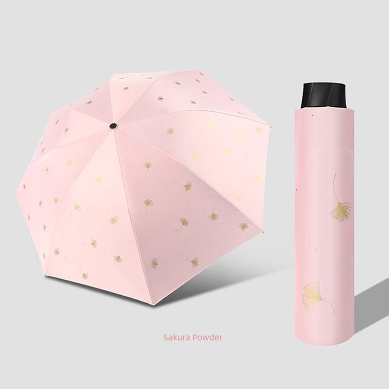 Paradise Umbrella Sun Protection UV Protection Umbrella Female Sun Umbrella Goddess Black Glue Fresh Dual-Use Sun Umbrella Foldable