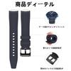 Jumpsunfun 20mm Watch Band for Omega Swatch and Black Silicone Strap with Black Buckle X, Speedmaster, MoonSwatch,