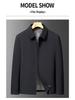 Men's Spring & Autumn 2025 Casual Lapel Jacket - Stylish Solid Color Fashion Coat for Middle-Aged and Young