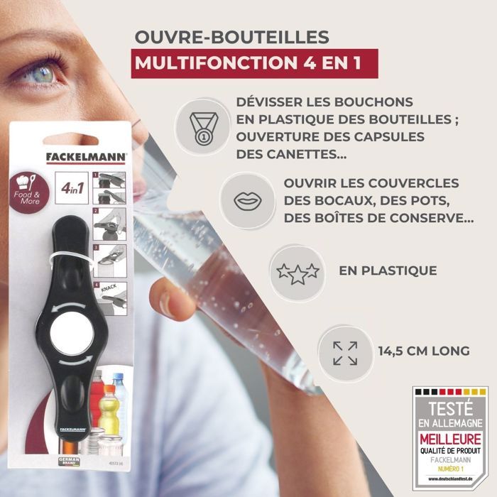 Ouvre Bouteille 4 En 1 Fackelmann