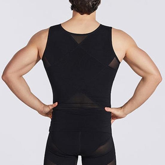 Men Slimming Vest Body Shaper Waist Trainer Sleeveless Thin High Elasticity Mesh Corset Tank Top Undershirt Abdomen Shapewear Fat Burn Fitness Top