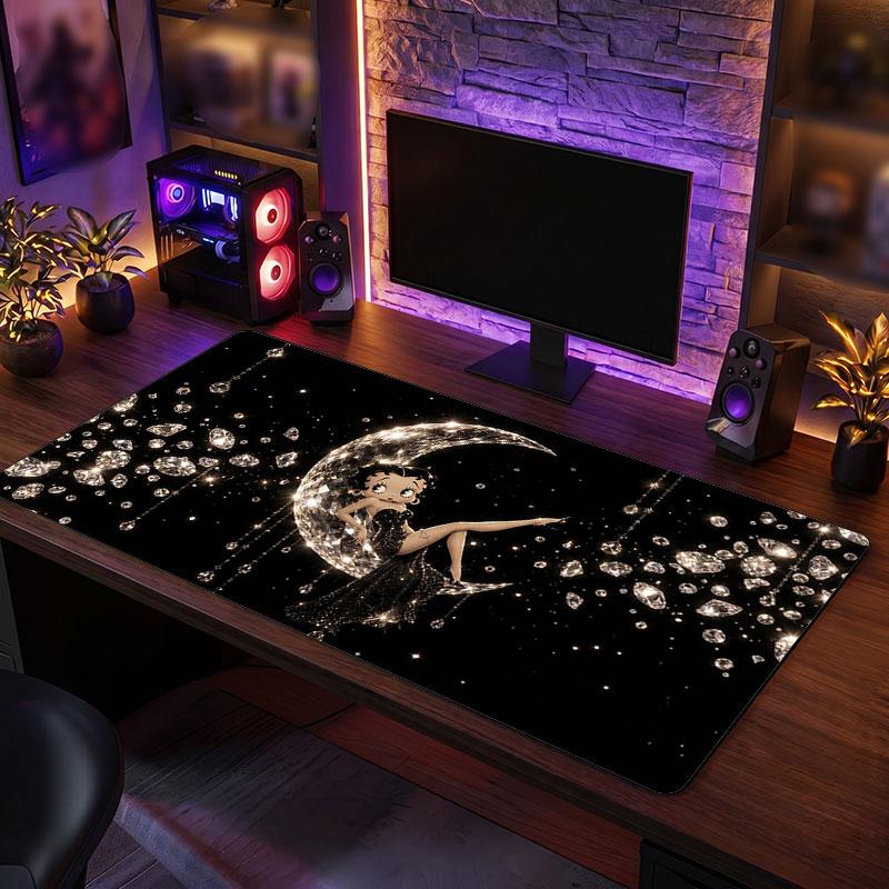 Big Mouse PadBetty Boop Extended Soft Desk Mat Gaming Office Computer Table Decor Mat
