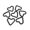 5pcs/lot Spray Painted Heart-shaped Spring Clasps Carabiner Keychain Clips Hook Dog Chain Diy Jewelry Buckle Connector Supplies