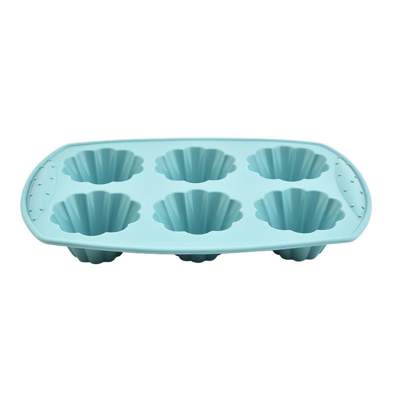 6 Hole Flower Shape Silicone Cupcake Mold Bread Moulds Cake Molds DIY Bakery Supplies Food Grade Baking Tools