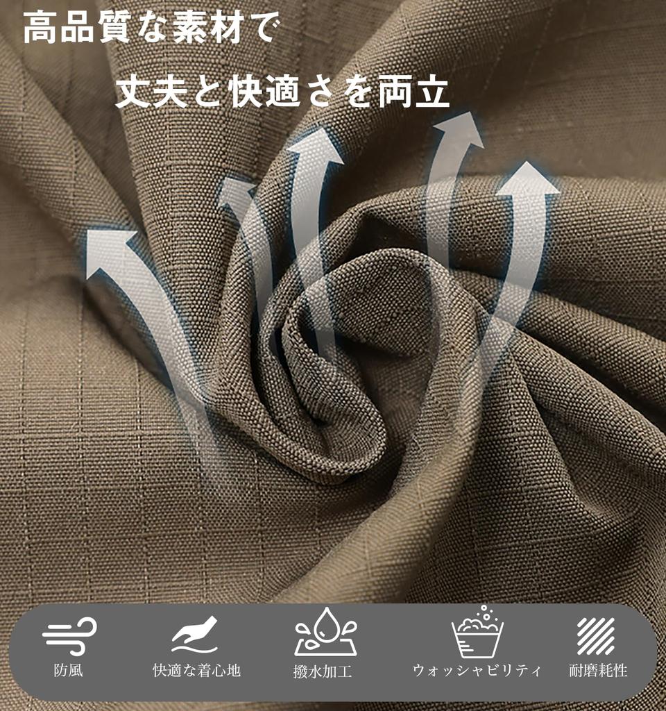 Workwear Set and Spring Durable Plus Detachable Multiple Hiking [Kayiyasu] Men's (Top Bottom) - Windbreaker, Clothing, Waterproof, Windproof, Warm,
