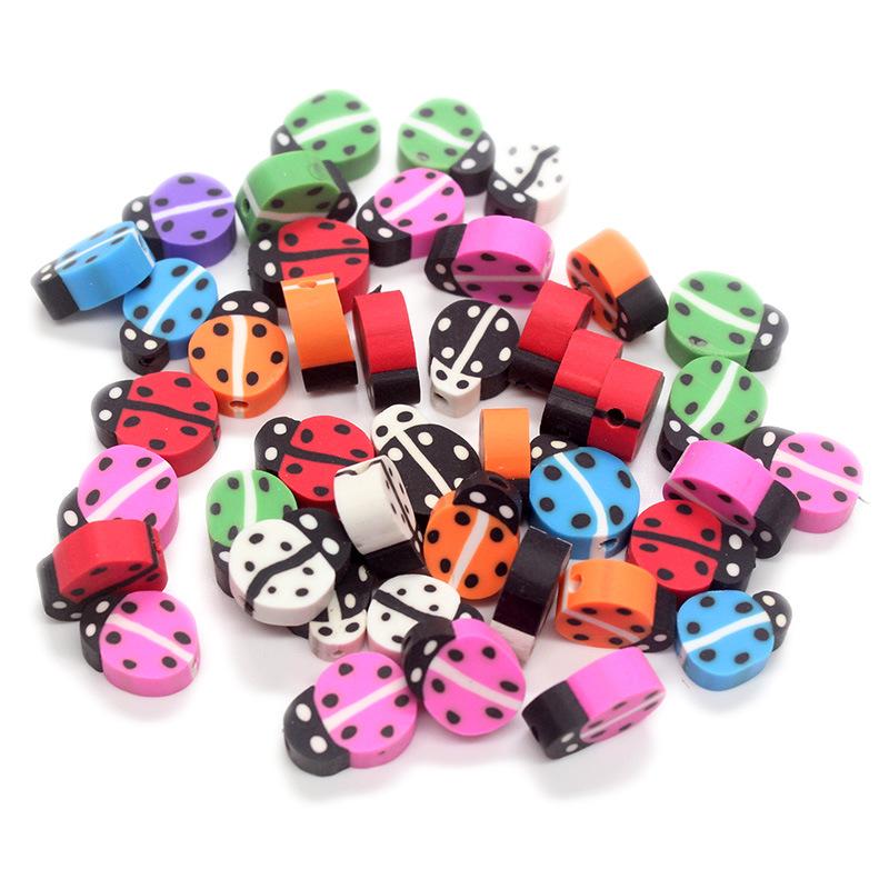 Soft Pottery Pieces Beaded Diy Mobile Phone Chain Accessories Loose Beads Smiley Face Letters Animal Fruit Mixed Soft Pottery