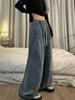 Frühling Vintage Baggy Jeans Elastische Taille Frauen Übergroßen Amerikanischen Casual Denim Breite Bein Hosen Mode Streetwear Gerade Grundlegende Hosen Y2k