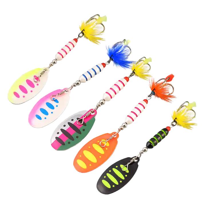 7.5g Inline Spinner Lure Artificial Hard Saltwater Fish Hook Bait Fishing Spinner Bait Metal River Lake Stream