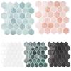 New Self-adhesive Peel and Stick Backsplash Hexagon 12*1 2inch Wallpaper Oil Proof Waterproof Stick Tile for Kitchen Bathroom
