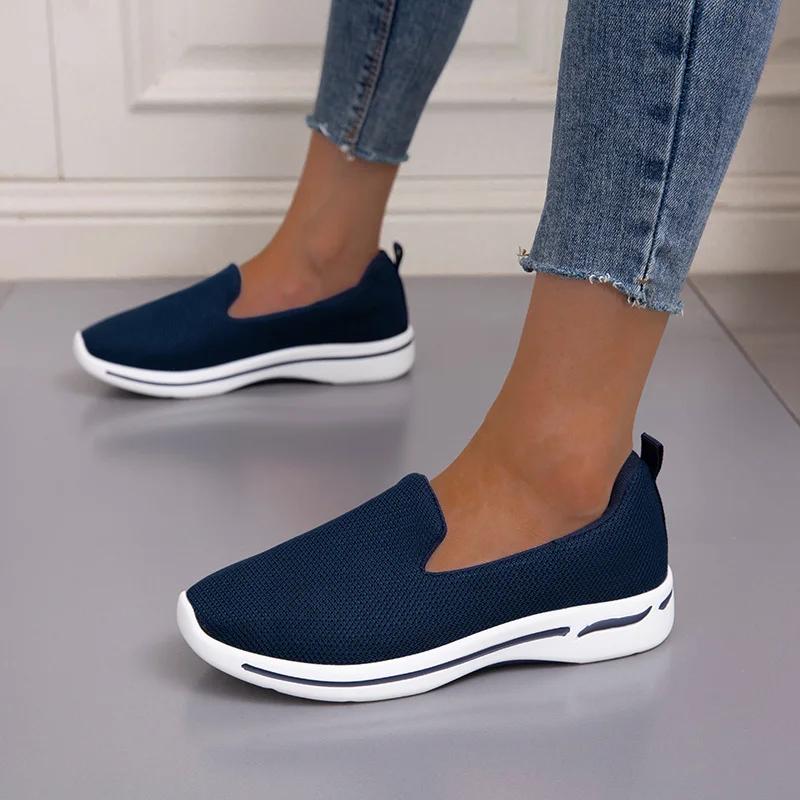 Ladies Loafer Tennis Female Orthopedic Sneakers Vulcanized Shoes for Women Mesh Breathable Platform Slip-On Zapatillas De Mujer