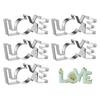 5Pcs Dessert Cutters Valentines Day Cookie CuttersPressable Biscuit Molds Stainless Steels Cookie Cutters Baking Tool