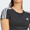 Adidas Essentials 3-Stripes Tee Women Tops Black IR6111