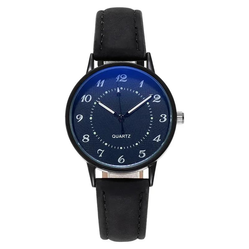 Classic Vintage Women Analog Quartz Watch Casual Leather Band Strap Round Wristwatches Luminous Waterproof Clock Reloj