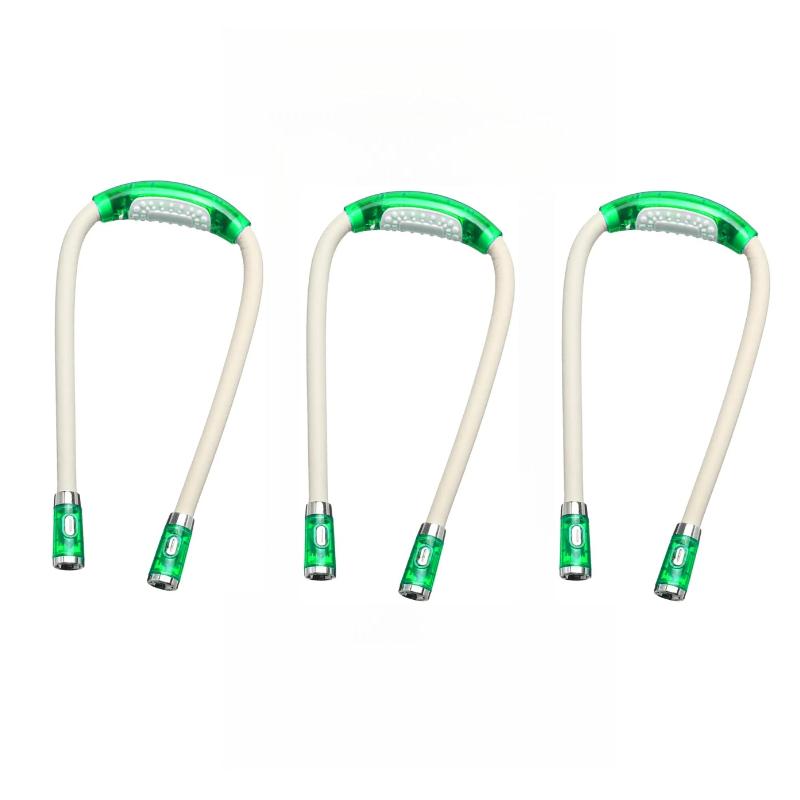 5-1PCS LED Night Light Flexible Handsfree Hug Neck Reading Book Lights Bent Adjusted Freely Flashlight Battery-powered Lamps